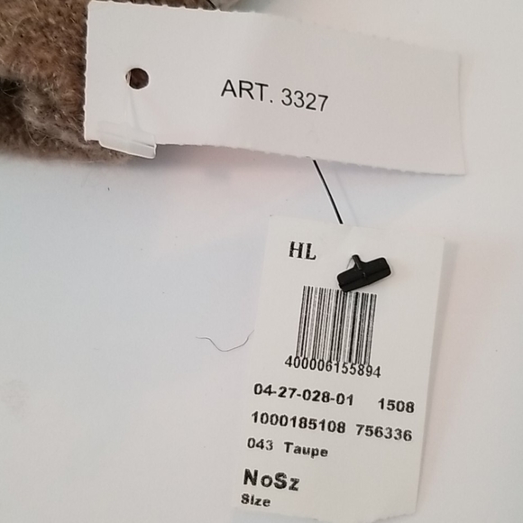 NWT Mohair blend made in Italy tan & cream beanie - Picture 3 of 4